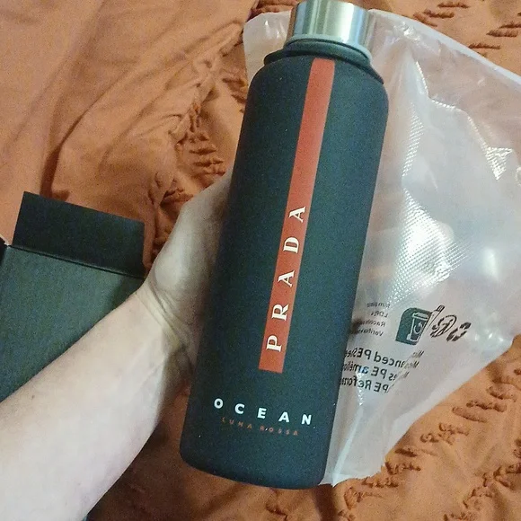 Prada beauty Luna Ocean water bottle